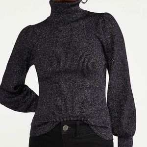 Ann Taylor Puff Sleeve Turtleneck Sweater - NEW